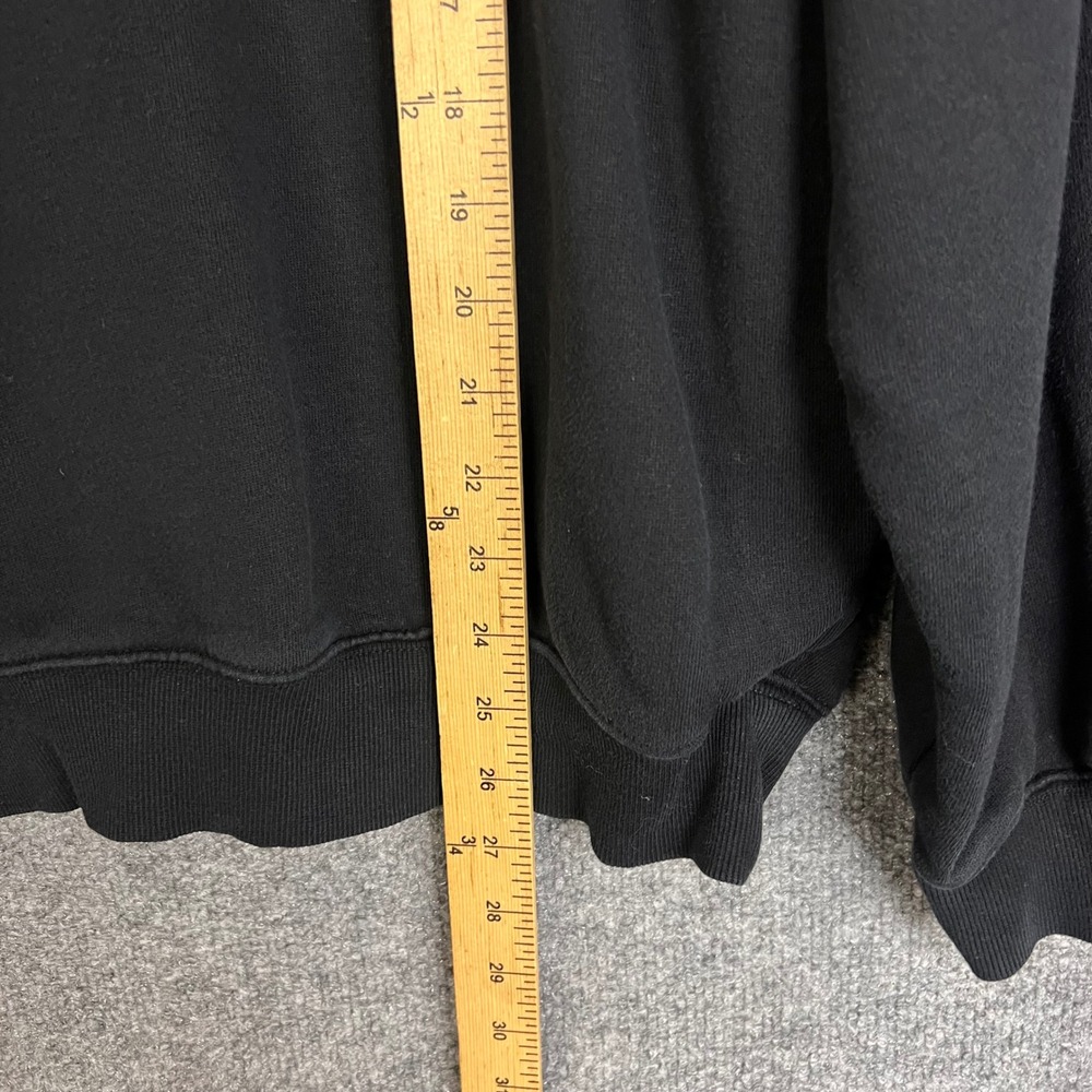 TNA Sweatfleece Quarter Zip Pullover Womens 2 Black Excellent Mega Fit Cozy - Picture 5 of 8